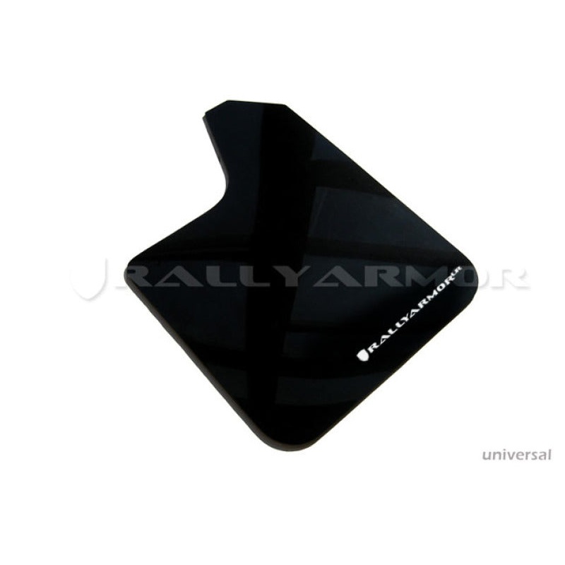 Rally Armor Universal Fit (No Hardware) Black UR Mud Flap w/ White Logo
