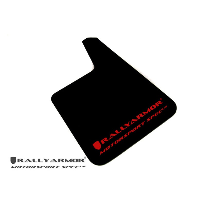 Rally Armor Universal Fit (No Hardware) Motorsport Spec Black UR Mud Flap Red Logo