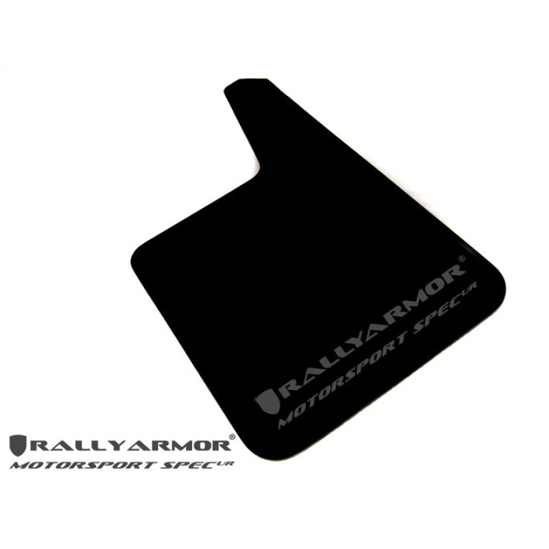 Rally Armor Universal Fit (No Hardware) Motorsport Spec Black UR Mud Flap w/ Gray Logo