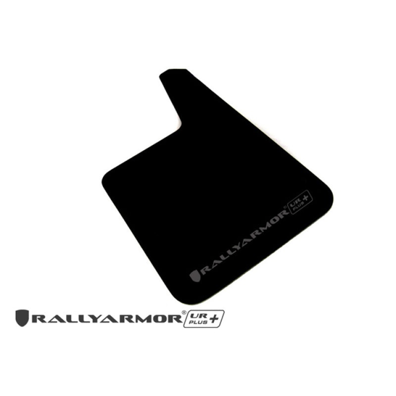 Rally Armor Universal Fit (No Hardware) UR Plus Black UR Mud Flap w/ Grey Logo