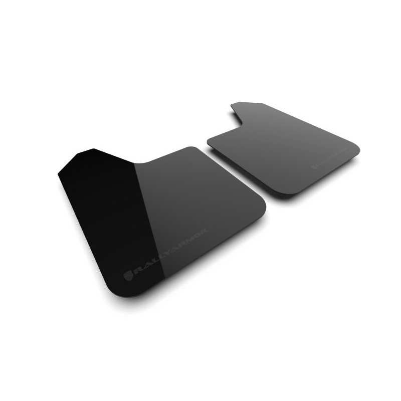 Rally Armor Universal UR Black Mud Flap w/ Metallic Black Logo – Pair