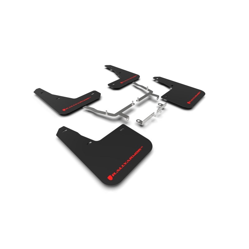 Rally Armor 19-25 Ford Focus ST MK4 Black UR Mud Flap w/Red Logo