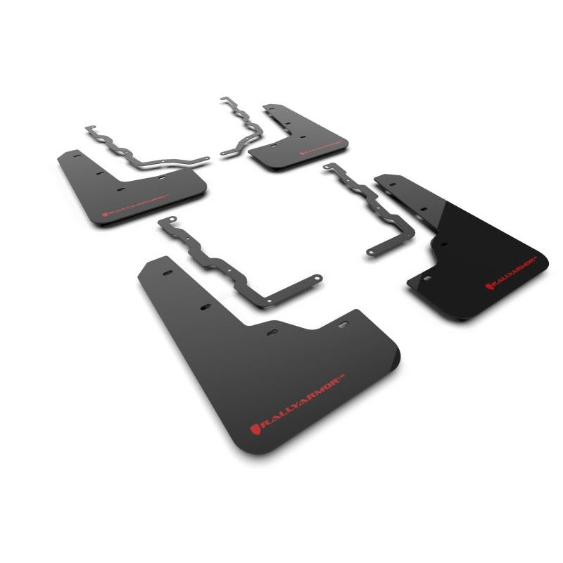 Rally Armor 20-25 Ford Puma ST Black Mud Flap w/Red Logo