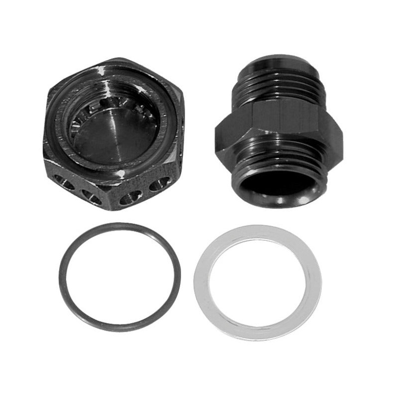 Moroso Positive Seal Fitting -12An – Black Anodized Aluminum – Single