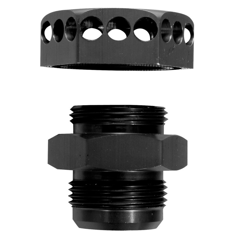 Moroso Positive Seal Fitting -16An – Black Anodized Aluminum – Single