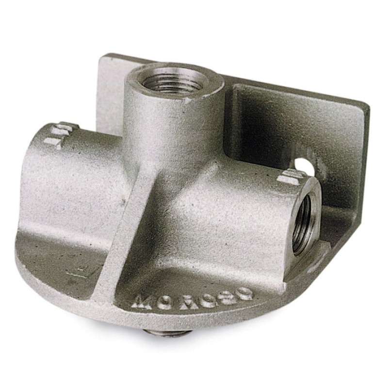 Moroso Chevrolet Big Block/Small Block Oil Filter Adapter – Remote Mount – Inlet Right/Outlet Left