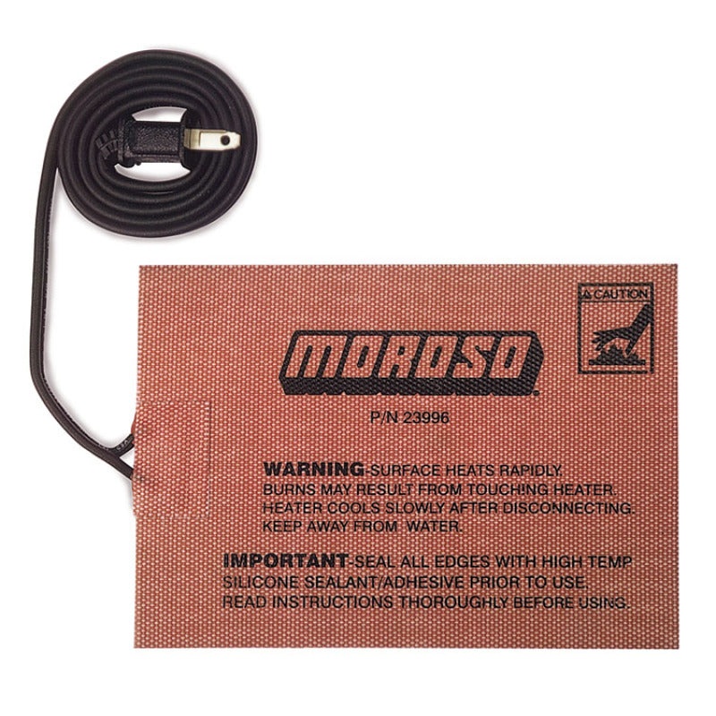 Moroso External Heating Pad – Self Adhesive – 5in x 7in – 400 Watts/110 Volt 36ft Cord
