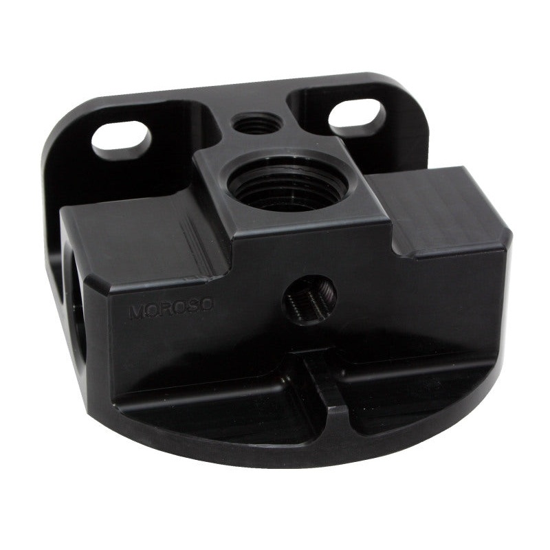 Moroso Oil Filter Adapter – Remote Mount – Side Port – 13/16in-16 & 3/4in-16 22mm Thread