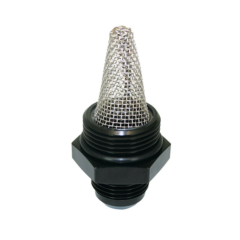 Moroso Oil Filter Fitting -12An to -16An w/External Screen – Single