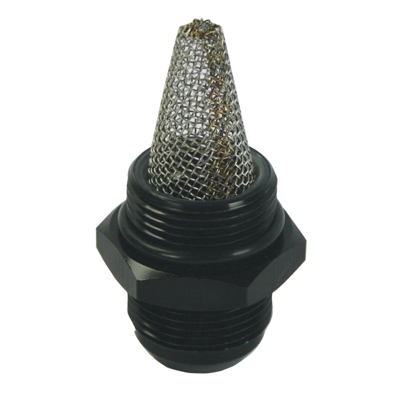 Moroso Oil Filter Fitting -16An to -16An w/External Screen – Single