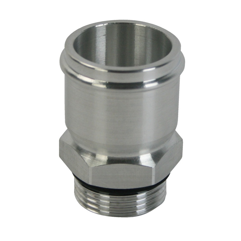 Moroso Electric Water Pump Hose Adapter -16An to 1-1/2in Hose – Raw Aluminum