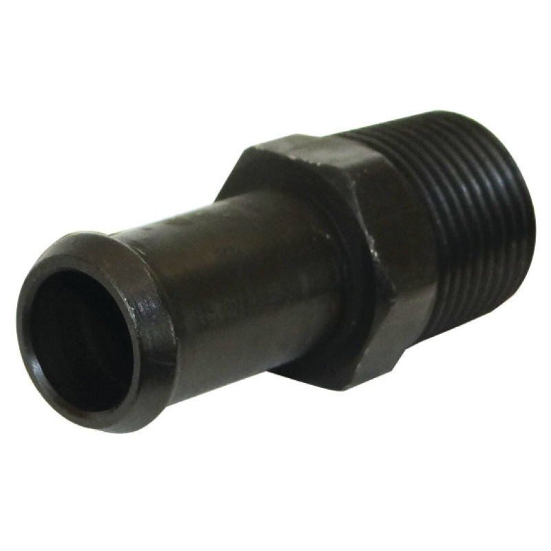 Moroso Air/Oil Separator Fuel Line Fitting – 3/8in to 1/2in Hose – Straight – Black – Single