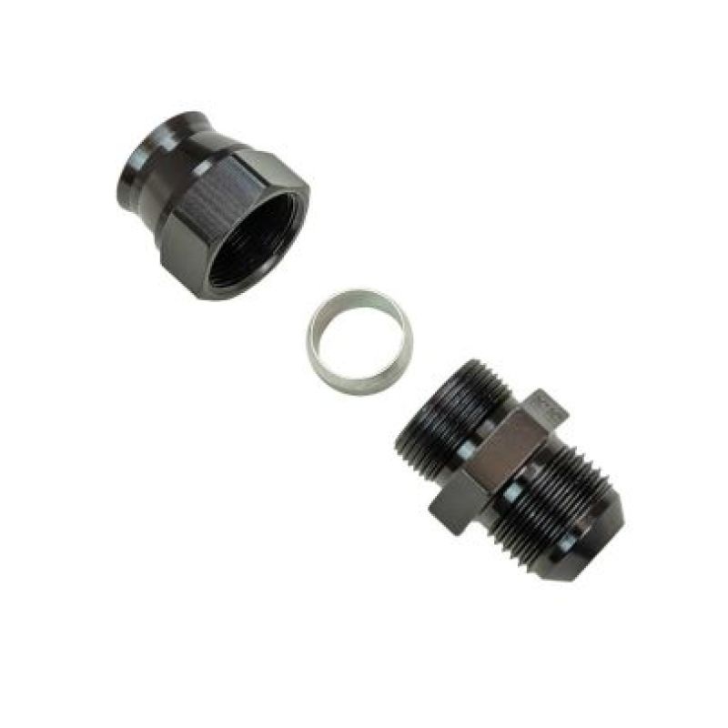 Moroso Aluminum Fitting Adapter 10AN Male to 5/8in Tube Compression – Black