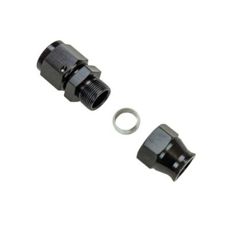 Moroso Aluminum Fitting Adapter 8AN Female to 1/2in Tube Compression – Black