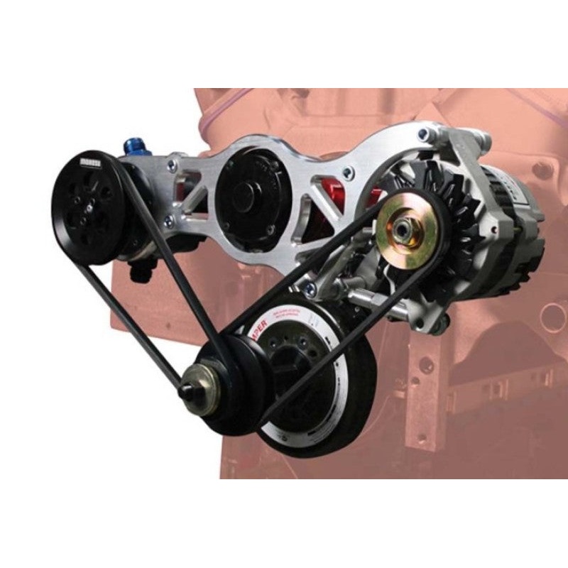 Moroso Chevrolet Big Block Alternator & Vacuum Pump Mount – CSR Water Pump – 130mm Alternator