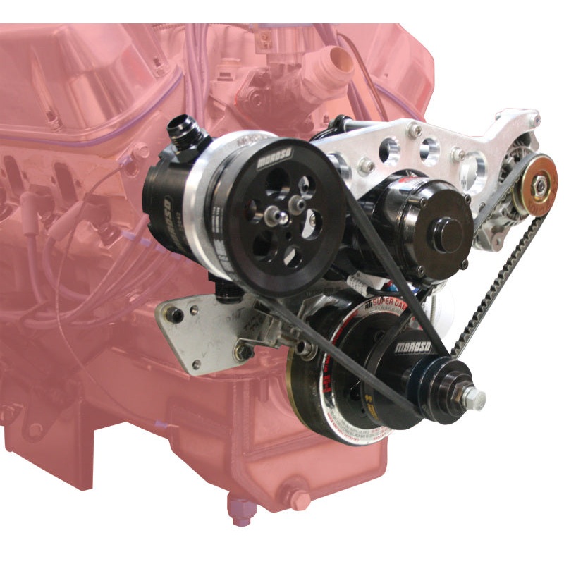 Moroso Ford Small Block Alternator & Vacuum Pump Mount – CSR (Late) Water Pump – 93mm Alternator