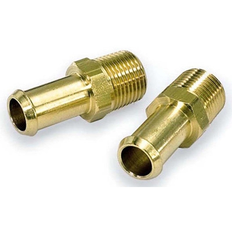 Moroso Fuel Hose Fitting – 1/2in NPT to 3/8in Hose – Brass – Single