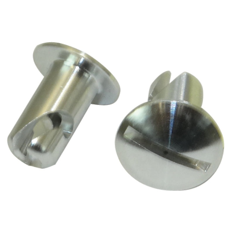 Moroso Quick Fastener – Oval Head – 5/16in x .400in – Aluminum – 10 Pack