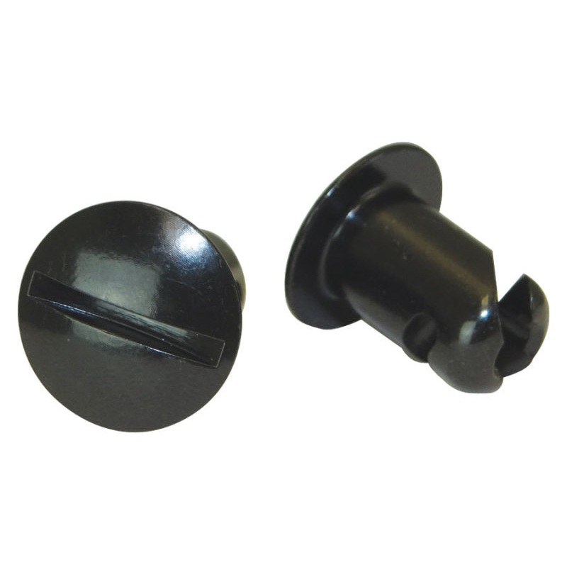 Moroso Quick Fastener – Oval Head – 7/16in x .500in – Steel – Black – 10 Pack