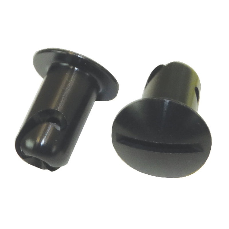 Moroso Quick Fastener – Oval Head – 7/16in x .550in – Aluminum – Black – 10 Pack