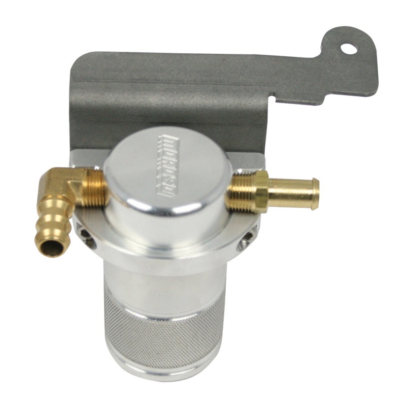 Moroso 07-14 Ford Mustang GT500 Air/Oil Separator Catch Can – Small Body – Billet Aluminum