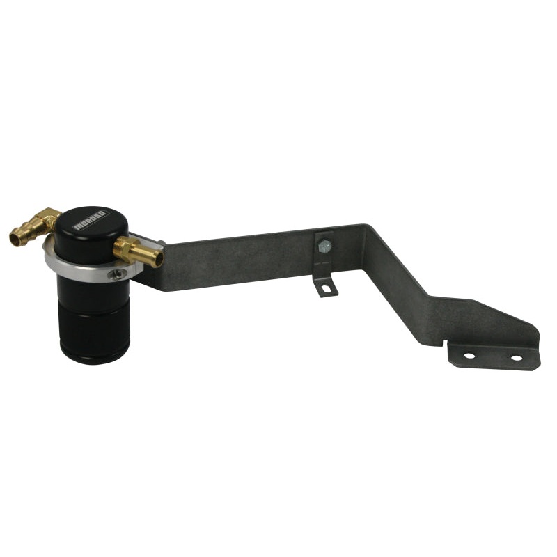 Moroso 07-14 Mini Cooper S Air/Oil Separator Catch Can – Small Body – Billet Aluminum – Black Finish