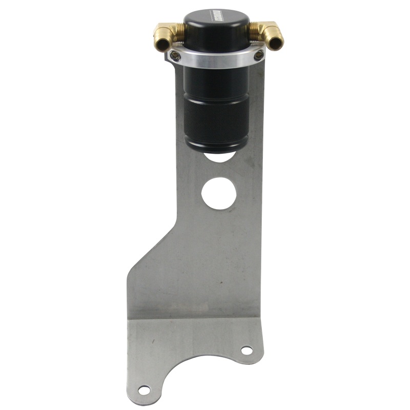 Moroso 10-14 Ford Raptor 6.2L Air/Oil Separator Catch Can – Small Body – Billet Aluminum – Black
