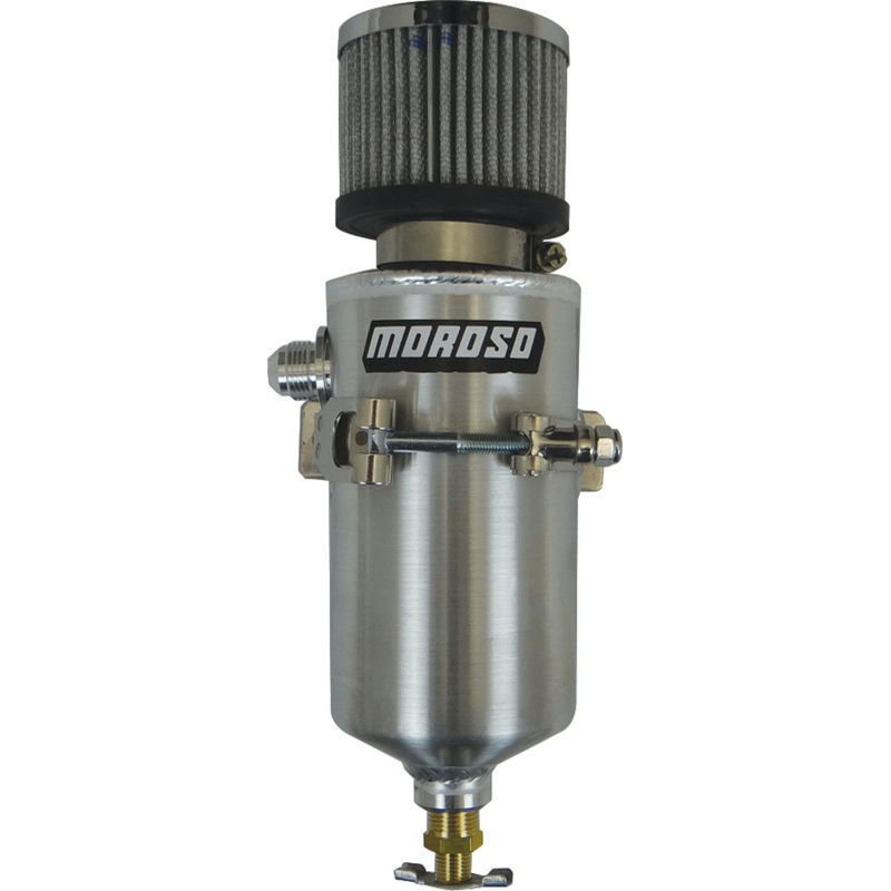 Moroso Breather Tank/Catch Can -8An Male Fitting – Aluminum