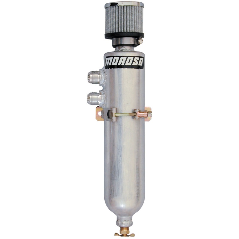 Moroso Breather Tank/Catch Can – Two -12An Fittings – Aluminum