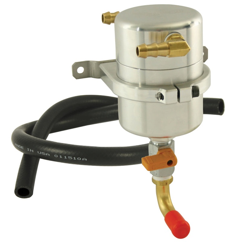 Moroso Universal Air/Oil Separator Catch Can – Large Body – 90 Degree Inlet/Outlet Fittings
