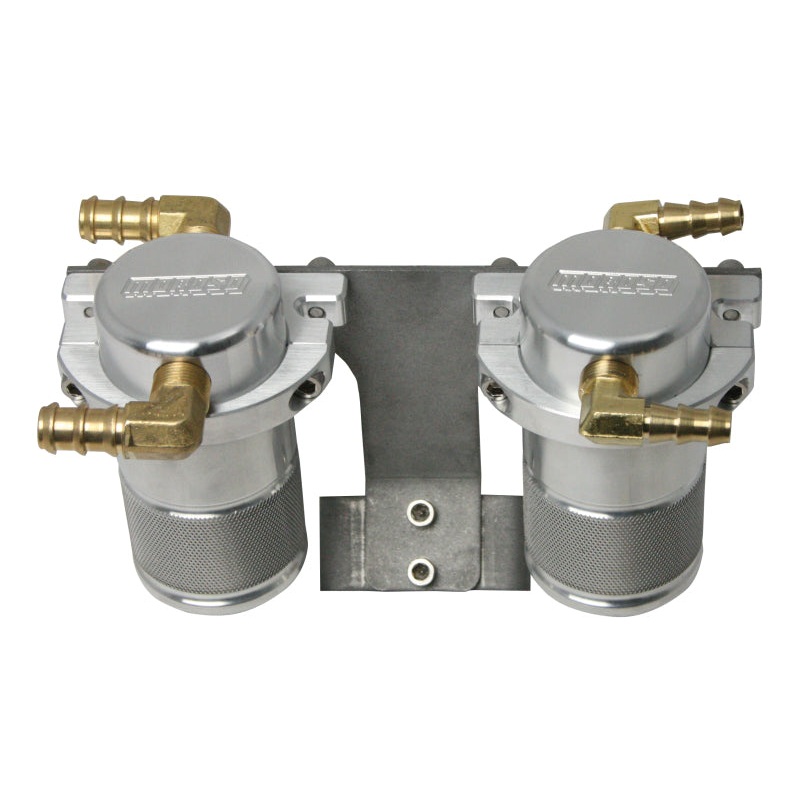 Moroso 04-07 Subaru STi (w/Front Mount Intercooler) Air/Oil Separator Catch Can – Billet Aluminum