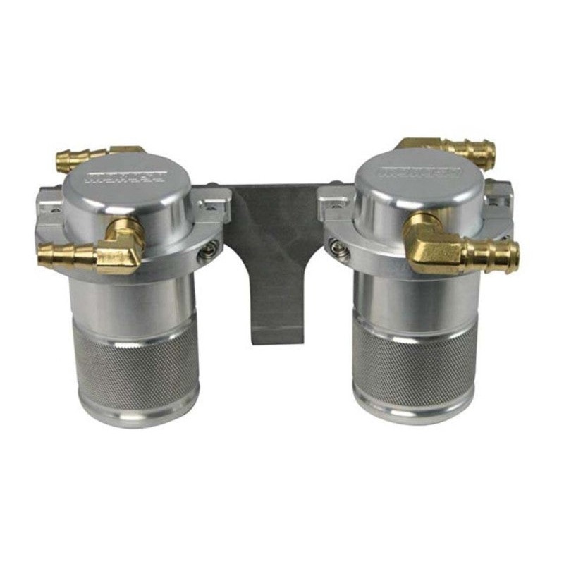 Moroso 08-14 Subaru STi (w/Front Mount Intercooler) Air/Oil Separator Catch Can – Billet Aluminum