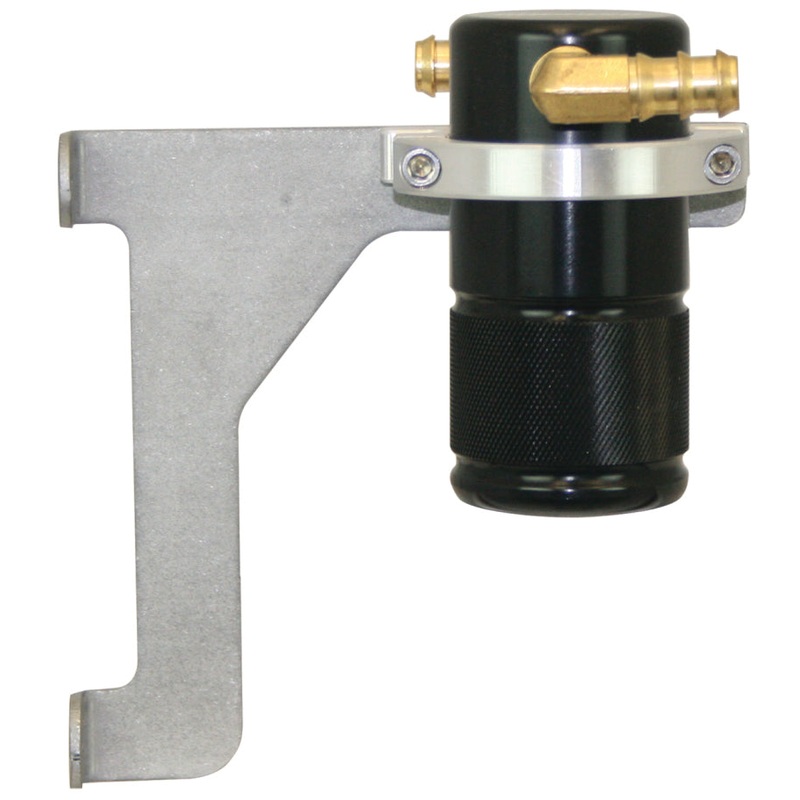 Moroso 12-18 Jeep 3.6L JK Air/Oil Separator Catch Can – Small Body – Billet Aluminum – Black Finish