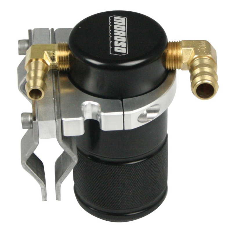 Moroso 12-19 Subaru BRZ/Scion FRS/Toyota 86 Air/Oil Separator Catch Can – Billet Aluminum – Black