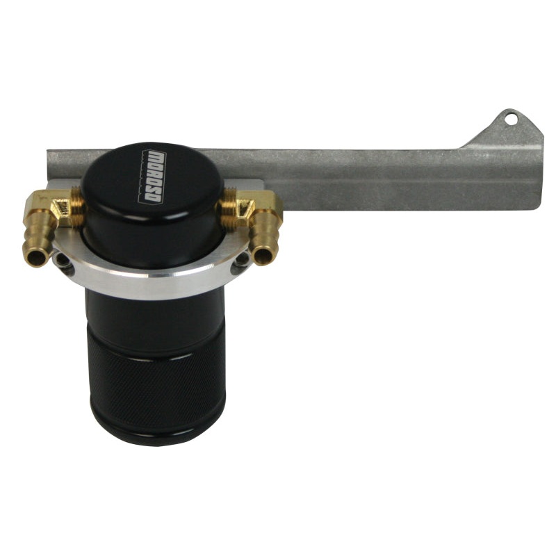 Moroso 13-18 Ford Focus ST Air/Oil Separator Catch Can – Small Body – Billet Aluminum – Black Finish