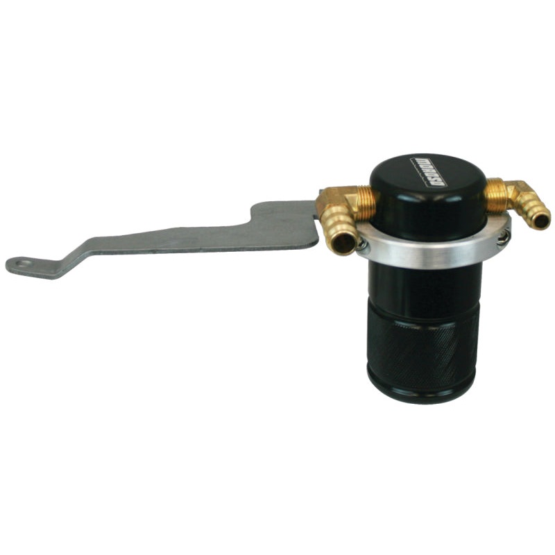Moroso 15-Up Subaru WRX Air/Oil Separator Catch Can – Small Body – Billet Aluminum – Black Finish