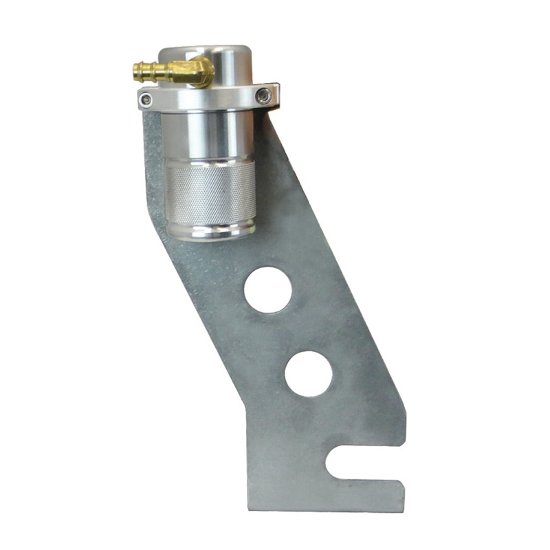 Moroso 87-93 Ford Mustang Air/Oil Separator Catch Can – Small Body – Billet Aluminum
