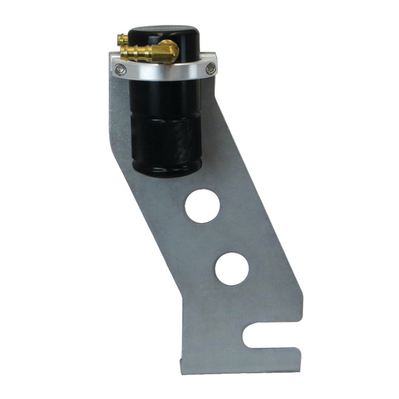 Moroso 87-93 Ford Mustang Air/Oil Separator Catch Can – Small Body – Billet Aluminum – Black Finish