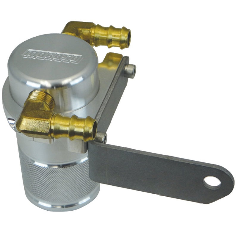Moroso Dodge Challenger 5.7/6.4L (w/Shaker Hood) Air/Oil Separator Catch Can – Billet Aluminum