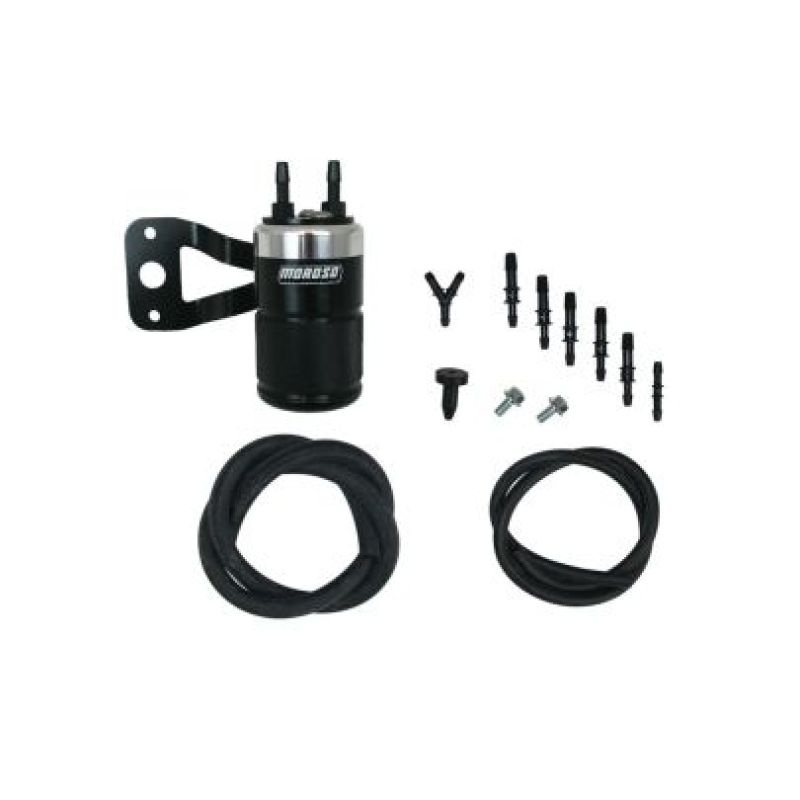Moroso Harley-Davidson Twin Cam (w/Stock Air Cleaner) Air Oil Separator – Black & Polished