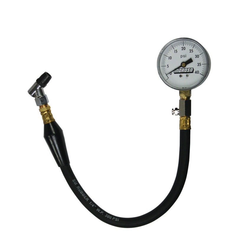 Moroso Tire Pressure Gauge 0-40psi – 2-5/8in Display – 2 Percent Accuracy