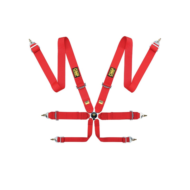 OMP First 3 Safety Harness Red