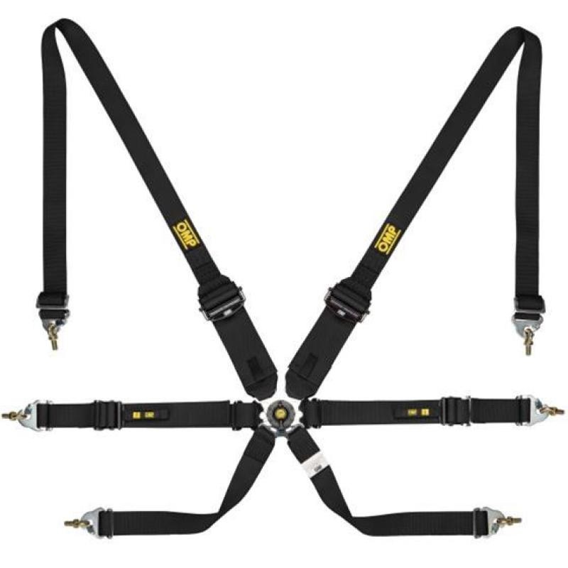 OMP Safety Harness One 2In Convertible Black Pull Up Conv Pull Down – (Fia 8853-2016)