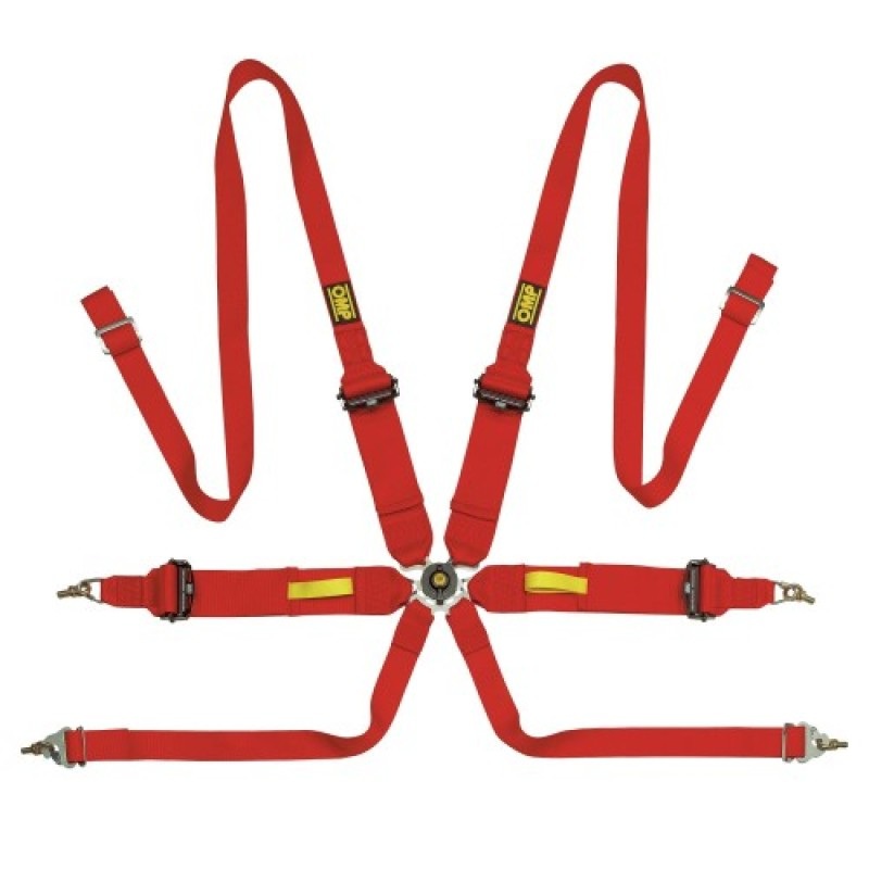 OMP Tecnica 3/2 Safety Harness – Red